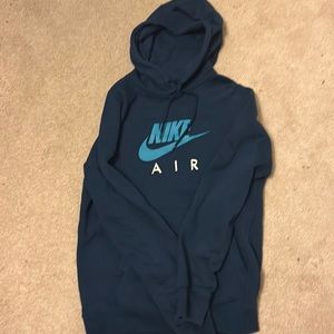 small nike hoodie barley worn great condition blue